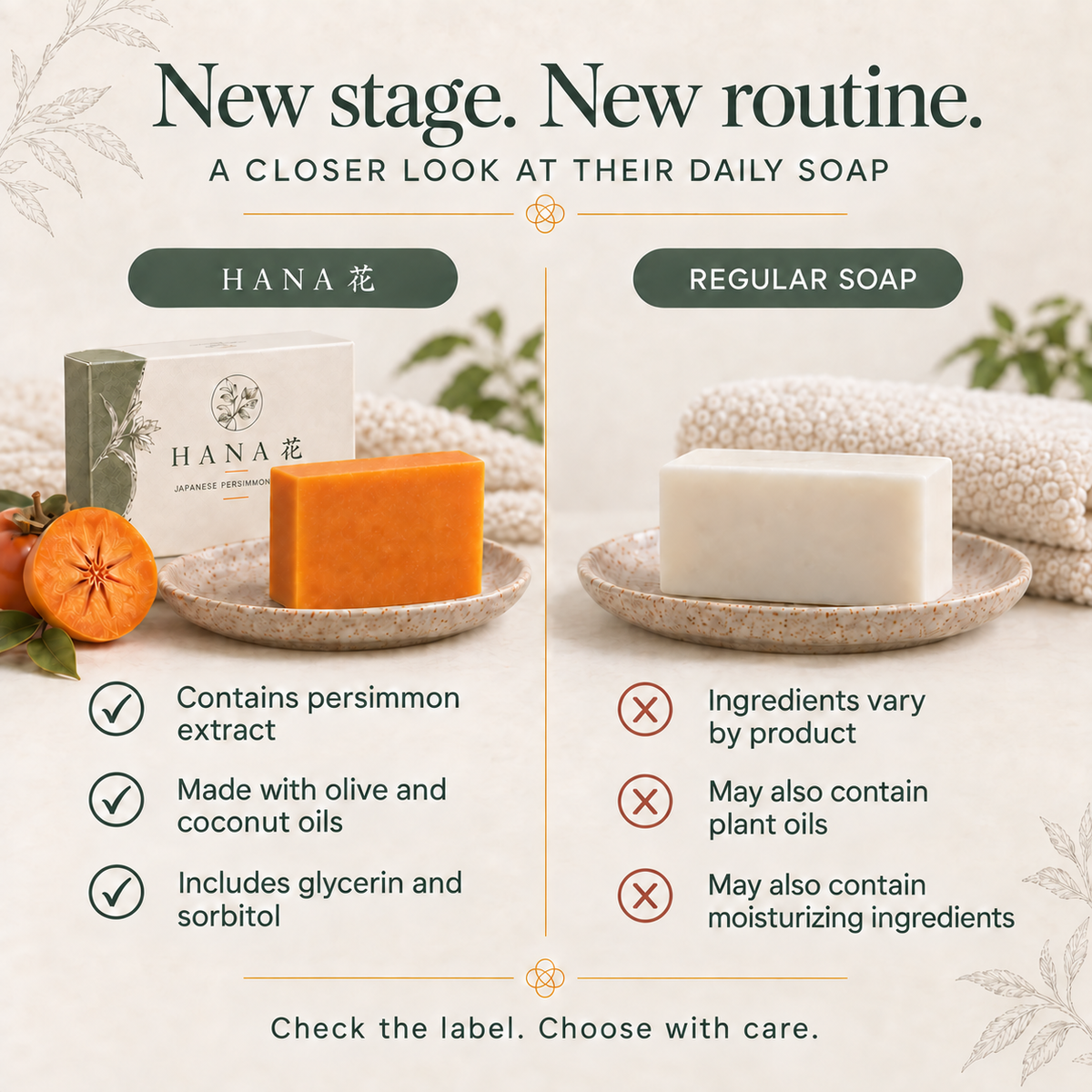 HANA 花 Persimmon Soap